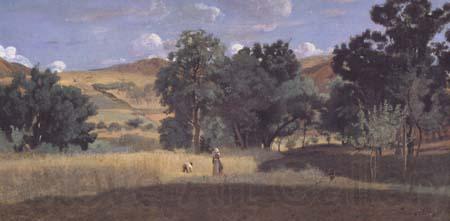 Jean Baptiste Camille  Corot Moisson dans une vallee (mk11) Spain oil painting art